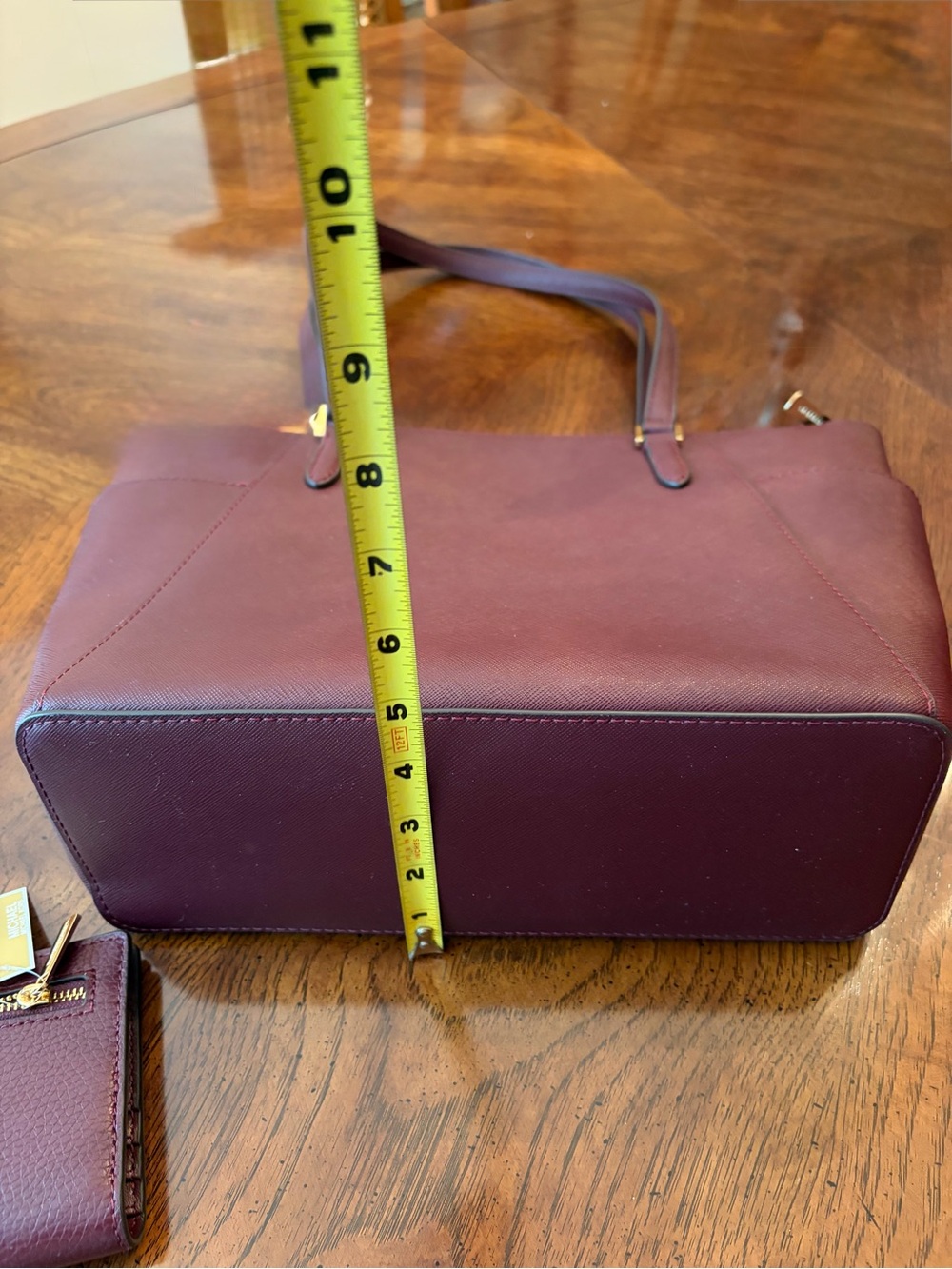 Michael Kors Jet Set Bag (NWOT) and Reed Wallet in Oxblood (NWT) - Picture 10 of 10